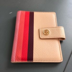 Tory Burch Vachetta Leather Stripe Passport Holder